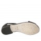 Scarpa aperta da donna con cerniera in pelle nera tacco 2 - Misure disponibili: 33, 34, 42, 43, 44, 45