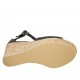 Scarpa aperta da donna in pelle nera con cinturino, plateau e zeppa 7 - Misure disponibili: 32, 33, 34, 44