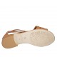 Scarpa aperta da donna con cerniera in pelle cuoio tacco 2 - Misure disponibili: 33, 34, 42, 43, 44
