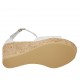 Scarpa aperta da donna con cinturino e plateau in pelle bianca zeppa 7 - Misure disponibili: 32, 33