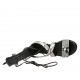 Zapato abierto estilo gladiador para mujer con cremallera y cordones en piel imprimida negra y beis tacon 2 - Tallas disponibles:  33, 34, 42, 43, 44