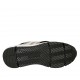 Zapato con cordones y plantilla extraible para mujer en piel blanca, gamuza negra y tejido gris pardo cuña 5 - Tallas disponibles:  42, 43, 44