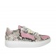Zapato con cordones y plantilla extraible en piel imprimida multicolor cuña 4 - Tallas disponibles:  42, 43, 45