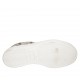 Zapato para mujer con cordones y plantilla extraible en piel blanca y fucsia y piel imprimida negra y beis cuña 2 - Tallas disponibles:  32, 33, 34, 43