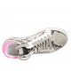 Scarpa stringata da donna con plantare estraibile in pelle bianca e fucsia e pelle stampata nera e beige zeppa 2 - Misure disponibili: 32, 33, 34, 42, 43, 44, 45
