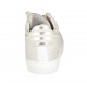Scarpa stringata da donna con plantare estraibile in camoscio beige chiaro stampato platino zeppa 2 - Misure disponibili: 32, 33, 34, 42, 43, 44