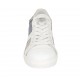 Zapato con cordones y plantilla extraible en piel blanca y laminada plateada y imprimida multicolor cuña 2 - Tallas disponibles:  32, 33, 34, 43, 44, 45