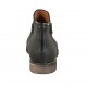 Stivaletto da donna con cerniere in pelle forata nera tacco 3 - Misure disponibili: 33, 42, 43, 44, 45