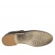 Botines para mujer con cremalleras en piel perforada negra tacon 3 - Tallas disponibles:  33, 42, 43, 44, 45