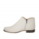 Stivaletto da donna con cerniere in pelle forata color panna tacco 3 - Misure disponibili: 42, 43, 44, 45