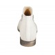 Stivaletto da donna con cerniere in pelle forata color panna tacco 3 - Misure disponibili: 42, 43, 44, 45