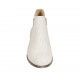 Stivaletto da donna con cerniere in pelle forata color panna tacco 3 - Misure disponibili: 42, 43, 44, 45