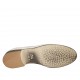 Stivaletto da donna con cerniere in pelle forata color panna tacco 3 - Misure disponibili: 42, 43, 44, 45