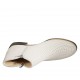 Botines para mujer con cremalleras en piel perforada de color nata tacon 3 - Tallas disponibles:  42, 43, 44, 45
