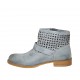 Stivaletto da donna con fibbia e cerniera in pelle e pelle traforata avio tacco 3 - Misure disponibili: 33, 42, 43, 44