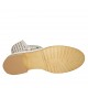 Bottines pour femmes avec fermeture éclair et boucle en cuir et cuir perforé de couleur crème talon 3 - Pointures disponibles:  42, 43, 44, 45