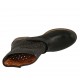 Stivaletto da donna con fibbia in pelle e pelle traforata nera tacco 3 - Misure disponibili: 32, 43, 45