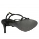 Sandale pour femmes avec courroies croiseés en cuir noir talon 9 - Pointures disponibles:  32, 43, 45, 46, 47