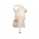 Woman's pointy open shoe with strap in nude leather heel 11 - Available sizes:  32, 33, 34, 42, 43, 45, 47