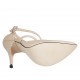 Woman's pointy open shoe with strap in nude leather heel 11 - Available sizes:  32, 33, 34, 42, 43, 45, 47
