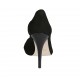 Woman's open toe pump with platform in black suede heel 11 - Available sizes:  32, 33, 34, 42, 43, 44, 45, 46