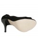 Escarpin à bout ouvert pour femmes avec plateau en daim noir talon 11 - Pointures disponibles:  32, 33, 34, 42, 43, 44, 45, 46