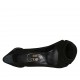 Zapato abierto en punta con plataforma para mujer en gamuza negra tacon 11 - Tallas disponibles:  32, 33, 34, 42, 43, 44, 45, 46