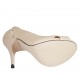 Woman's open toe pump with platform in nude leather heel 11 - Available sizes:  33, 34, 42, 46