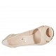 Woman's open toe pump with platform in nude leather heel 11 - Available sizes:  33, 34, 42, 46