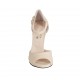Woman's open shoe with strap and platform in nude leather heel 11 - Available sizes:  33, 42, 43, 44, 45, 46, 47