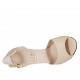Woman's open shoe with strap and platform in nude leather heel 11 - Available sizes:  33, 42, 43, 44, 45, 46, 47