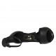 Woman's open pump with ankle strap and platform in black leather heel 11 - Available sizes:  33, 34, 42, 43, 45, 46, 47