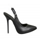 Chanel da donna con plateau in pelle nera tacco 12 - Misure disponibili: 32, 33, 34, 42, 43, 44, 45, 46, 47