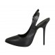 Chanel da donna con plateau in pelle nera tacco 12 - Misure disponibili: 32, 33, 34, 42, 43, 44, 45, 46, 47
