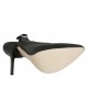 Slingback für Damen mit Plateau aus schwarzem Leder Absatz 12 - Verfügbare Größen:  33, 34, 42, 43, 45, 46