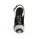 Chanel da donna con plateau in tessuto bianco, nero e laminato argento tacco 12 - Misure disponibili: 32, 33, 34, 42, 43, 46, 47