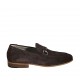Mocasino para hombres con accesorio en gamuza marron - Tallas disponibles:  36, 37, 38, 46, 47, 48
