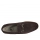Mocassin pour hommes avec accessoire en daim marron - Pointures disponibles:  36, 37, 38, 46, 47, 48