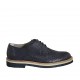 Herrenschnürschuhe aus blauem Leder und geflochtenem Leder - Verfügbare Größen:  37, 38, 46, 47, 48, 49, 50
