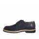 Herrenschnürschuhe aus blauem Leder und geflochtenem Leder - Verfügbare Größen:  37, 38, 46, 47, 48, 49, 50