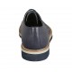 Herrenschnürschuhe aus blauem Leder und geflochtenem Leder - Verfügbare Größen:  37, 38, 46, 47, 48, 49, 50