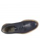 Herrenschnürschuhe aus blauem Leder und geflochtenem Leder - Verfügbare Größen:  37, 38, 46, 47, 48, 49, 50