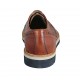 Herrenderbyschuh mit Schnürsenkeln und Broguemuster aus hellbraunem Leder und geflochtenem Leder - Verfügbare Größen:  37, 38, 46, 47, 48, 50