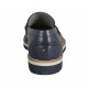 Mocassin pour hommes en cuir et cuir tressé bleu - Pointures disponibles:  36, 37, 38, 47, 48, 49