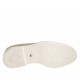 Mocassino da donna con frangia e catena in pelle laminata platino tacco 3 - Misure disponibili: 32, 34, 44