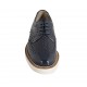 Damenderbyschuh mit Schnürsenkeln aus blauem Lack- und perforiertem Leder Absatz 3 - Verfügbare Größen:  32, 33, 34, 43, 44, 45