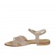 Sandalo da donna con cinturino in camoscio sabbia tacco 1 - Misure disponibili: 33, 42, 43, 44, 45, 46, 47