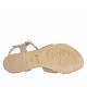 Sandalo da donna con cinturino in camoscio sabbia tacco 1 - Misure disponibili: 33, 42, 43, 44, 45, 46, 47