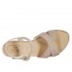 Sandalo da donna con cinturino in camoscio sabbia tacco 1 - Misure disponibili: 33, 42, 43, 44, 45, 46, 47