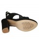 Sandale avec plateforme pour femmes en daim noir talon 10 - Pointures disponibles:  32, 33, 34, 42, 43, 44